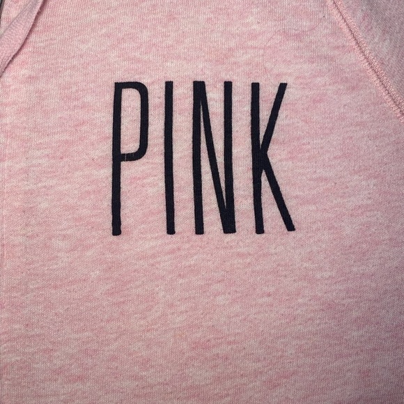 Victoria Secret PINK Lightweight Light Pink Perfect Zip Hoodie Size Medium EUC - Picture 5 of 14
